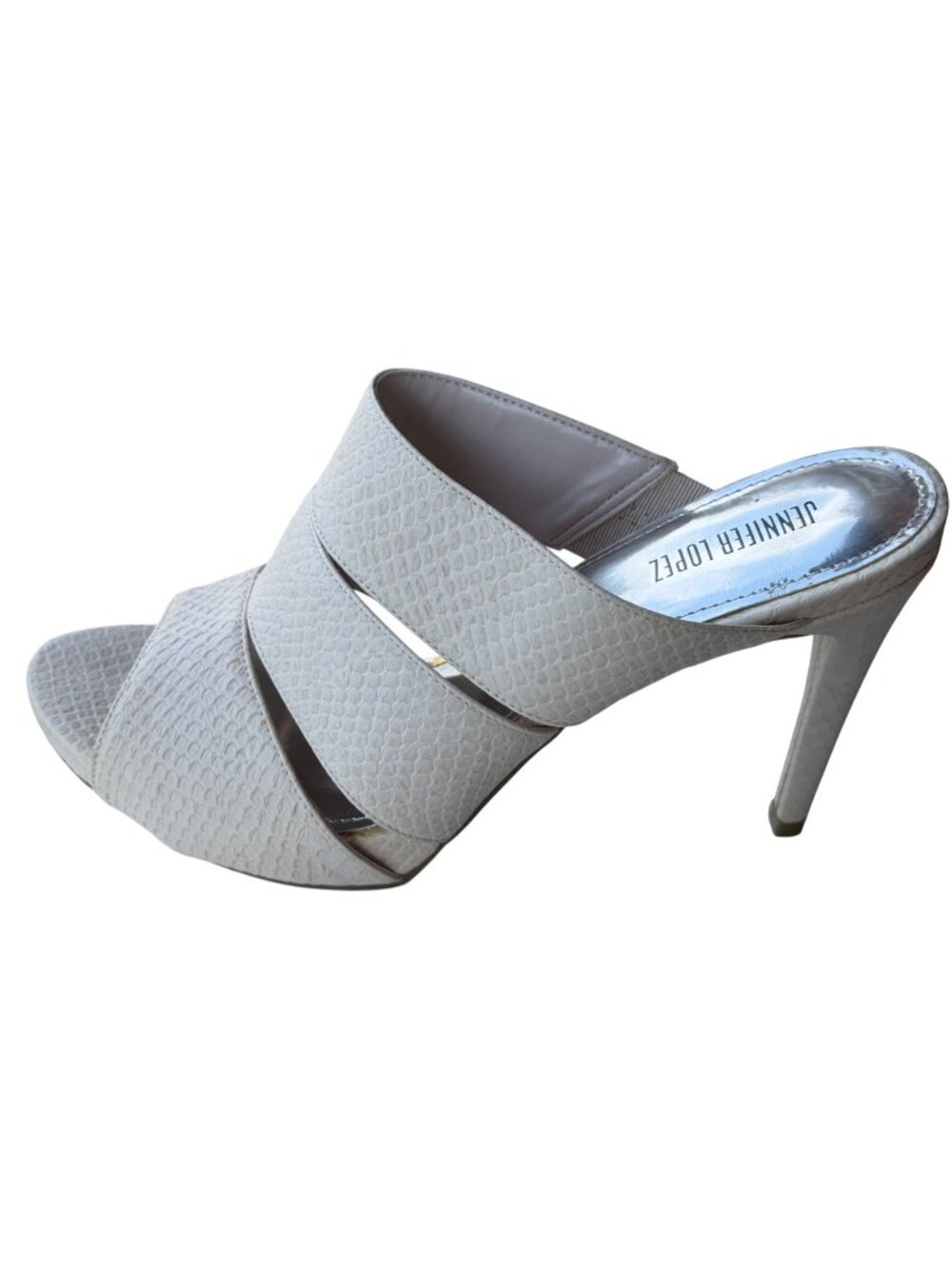 Jennifer Lopez Jonelle Blush High-Heeled Peep-Toe Mule Shoes Women's Size 8.5M